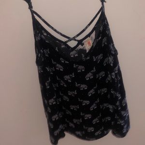 elephant pattern tank top size 2
